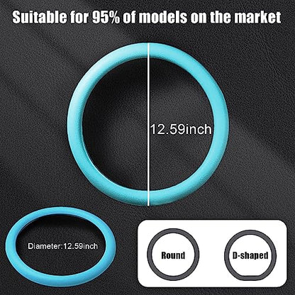 JDDRY Steering Wheel Cover - Silicone Protector - Universal Fit - Light Blue (1PC) - color: Light Blue