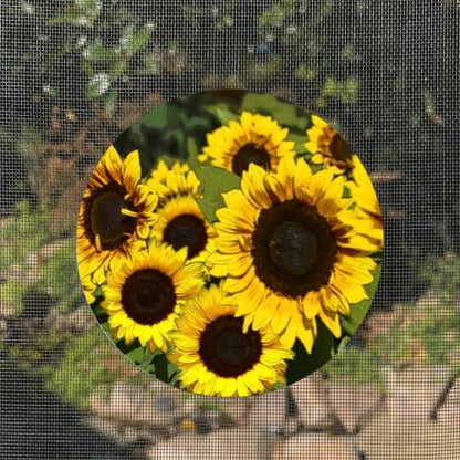 Screen Door Magnets Double Sided – Keep People, Kids, and Dogs from Running into a Screen Door. Saver - Robbins Aria Beautiful Sunflowers - color: Beautiful Sunflowers