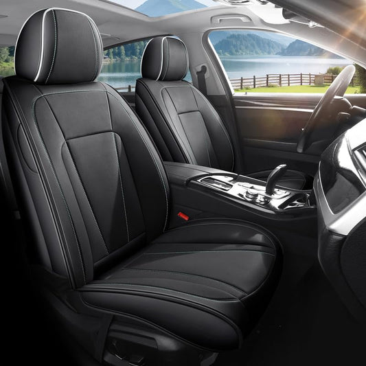 Car Seat Covers Full Set Custom Fit for Toyota CHR/C-HR 2018-2022, Luxury Faux Leather with Waterproof, Breathable, Anti-Slip, Durable, Easy to Install (Black&White,Full Set) - color: black-white, size: Fit for CHR/C-HR Full Set