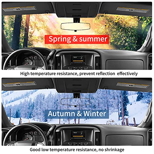 Dashboard Dash Cover Mat Carpet Compatible with 07-13 GMC Sierra Chevy Silverado(LSLT,or Work Truck ONLY) with Two Glove Boxes(Black) - size: 2007-2013 GMC Sierra
