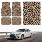 Automotive Floor Mats 5 Pcs, Universal Car Floor Mats, Leopard Print Cargo Liner, Car Accessory for SUVs/Sedan/Wagons, Durable Protective Mat, Trunk Liner for Families/Travel Enthusiasts - style: Bundle 1