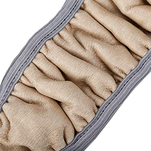 X AUTOHAUX Elastic Leopard Pattern Fluffy Car Steering Wheel Cover with Handbrake Gear Shift Cover Set Universal Gray - color: Gray
