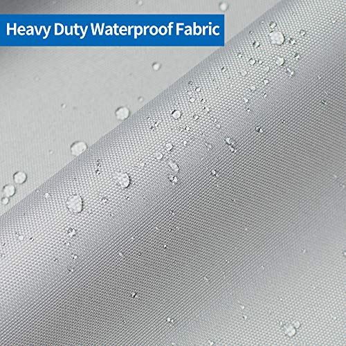 iCOVER Center Console Boat Cover, 600D Heavy Duty Marine Grade Waterproof Tear Resistant Boat Covers, Fits Boats 17'-19' Long Beam Width up to 102", Trailerable Boat Cover with Support Pole, Grey - color: Grey, size: 17ft-19ft long and beam width up to 10