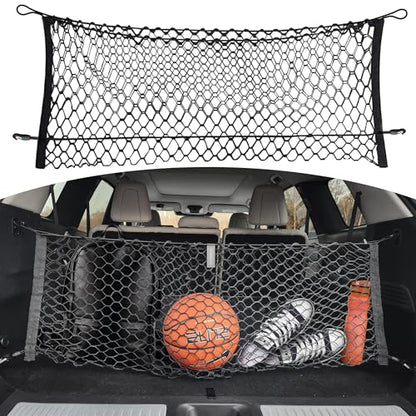 Envelope Style Trunk Mesh Cargo Net for Infiniti JX35 QX60 + HYBRID 2013 - 2025, Automotive Exterior Accessories - Car Trunk Storage Organizers, Cargo Bed Net for Car, Smart Vehicle Storage Organizer