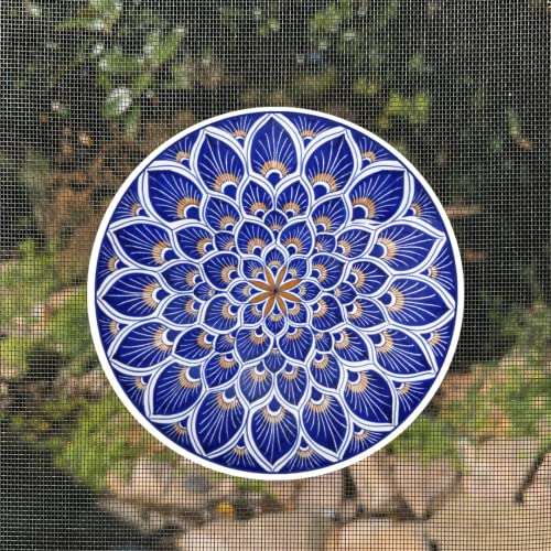 Screen Door Magnets Double Sided – Keep People, Kids, and Dogs from Running into a Screen Door. Saver - Robbins Aria Blue Mosaic - color: Blue Mosaic