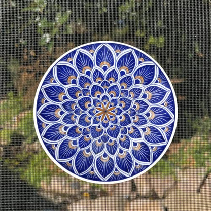 Screen Door Magnets Double Sided – Keep People, Kids, and Dogs from Running into a Screen Door. Saver - Robbins Aria Blue Mosaic - color: Blue Mosaic