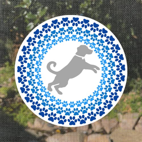 Screen Door Magnets Double Sided – Keep People, Kids, and Dogs from Running into the Screen Door - Robbins Aria Dog Mosaic - color: Dog Mandala Mosaic