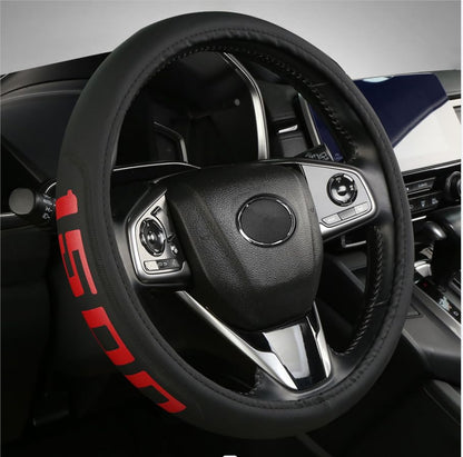 Microfiber Leather Steering Wheel Cover fit Dodge Ram 1500 Chevy Silverado GMC Sierra 1500 Accessories 15-16.5Inch - color: COVER-1500