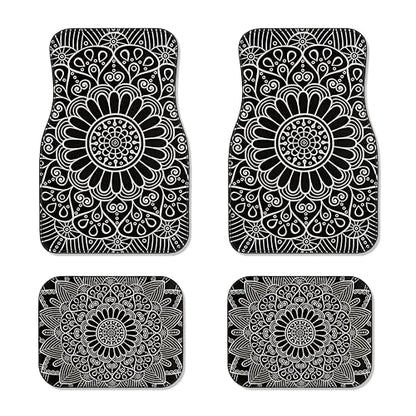 Automotive Floor Mats 4Pcs, Siberian-Style Car Floor Mats, Universal Front Rear Car Carpet,Durable Protective Car Rugs,Car Accessories for SUVs/Sedan/Wagons (Set 2)