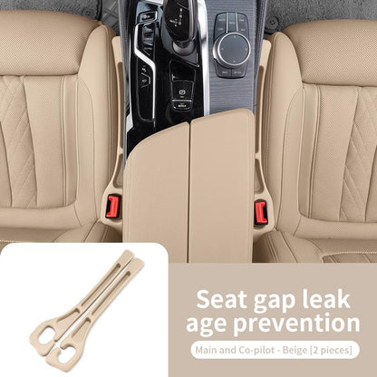 Car Seat Gap Filler Organizer Universal Fit Car SUV Truck Console Side Plug Strip Stopping Phone Key from Falling, Pack of 2 (Beige) - color: Beige