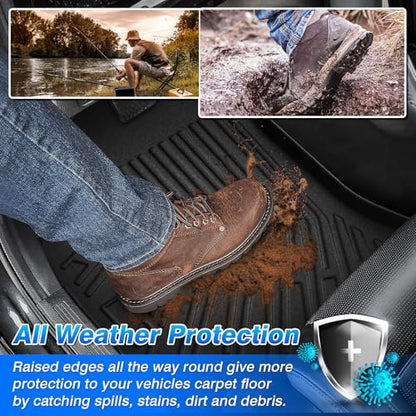 Sprinter Floor Mats - Car Mats for Mercedes-Benz Sprinter 2007-2018, All Weather Floor Mat for Sprinter Accessories, Heavy Duty Rubber Mats, Car Accessories - size: 3)Mercedes-Benz Sprinter 07-18