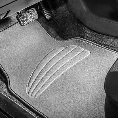 FH Group Car Floor Mats - Carpet Floor Mats for Cars, Universal Fit Automotive Floor Mats, All Purpose Car Floor Mats, Carpet Protector Mat for Most Sedan, SUV, Truck Floor Mats Gray