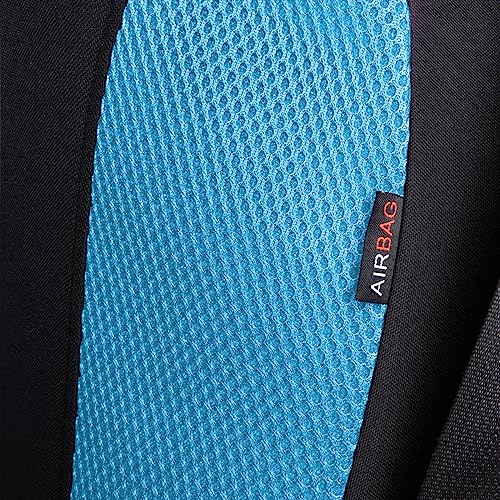 Flying Banner Butterfly car seat Covers ful Set Fashion Universal Lady Woman Female Rear Bench Split Colorized (2 Fronts, Mint Blue) - color: Mint Blue, size: 2 Fronts