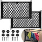 2 Pack Small Cargo Net Pocket Storage Mesh Net Elastic Automotive Cargo Nets Storage Pouch for Car Trunk Net, RV, Boat Storage Mesh Pocket Net with 8 Mounting Screws and Hooks (18 x 9.8 Inches) - size: 18 x 9.8 Inches