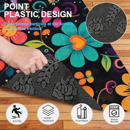 Automotive Floor Mats 5 Pcs, Universal Car Floor Mats,Floral Car Mats, Flower Car Accessory for SUVs/Sedan/Wagons, Durable Protective Mat, Trunk Liner for Families/Travel Enthusiasts - style: Bundle99