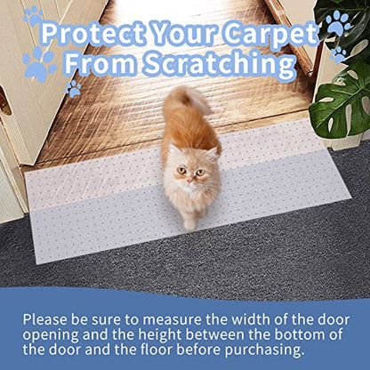 5.2 Feet Cat Carpet Protector, Non-Slip Carpet Protector for Pets, Carpet Scratch Stopper from Scratching Carpet at Doorway - size: 5.2FT-1PC