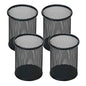 Pen Holder Mesh Pencil Holder Metal Pen Holder Cup Pencil Cup Holder for Desk Office Pen Organizer Black, 4 Pack