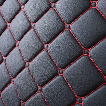 Tomatoman Tacoma Seat Covers Customized for 2005-2025 2026 Sport Extended Access Cab Pickup Truck, Waterproof Faux Leather Car Cushions(Rear Seat, Black-Red) - color: Rear Seat/Black-Red