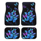 Butterfly Printing Car Floor Mats,Black Carpet Floor Mats with Heel Pad for Cute Women Girl, Universal Fit for Suvs,Sedans,Trucks,Cars, Set of 4 (Butterfly Style 1) - style: Butterfly style 1