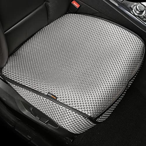 Breathable Universal Four Seasons Car Seat Covers，Luxury Car Seat Cushion ，Protectors for Front Seat Bottoms,Compatible with 95% Vehicles， Fit for Cars Truck SUV Sedan (Grey,1PC) - color: Grey-1PCS