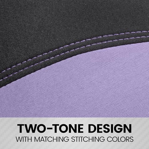 BDK UltraSleek Purple Seat Covers for Cars, Two-Tone Front Seat Covers with Matching Back Car Seat Cover, Made to Fit Most Auto Truck Van SUV, Interior Car Accessories, Full Set - color: Purple