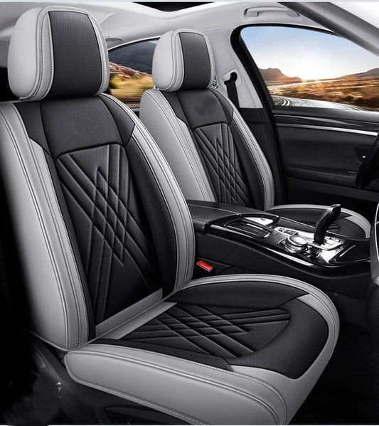 Custom Car Seat Covers for Fit Mercedes-Benz A B C CLA CLS CLK GLE GLS GLA GLK GL ML G S GLC SL CL SLC R SLK etc...Easy to Install car Cover (Black Gray) - color: Black Gray