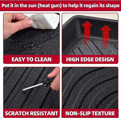 Naibeve Floor Mats for 2008-2013 Toyota Highlander - All Weather for Toyota Highlander Floor Mats Liners 3 Row & Cargo Liner & Seats Back Cover Behind The 3rd Row - size: 7)Highlander|2008-2013