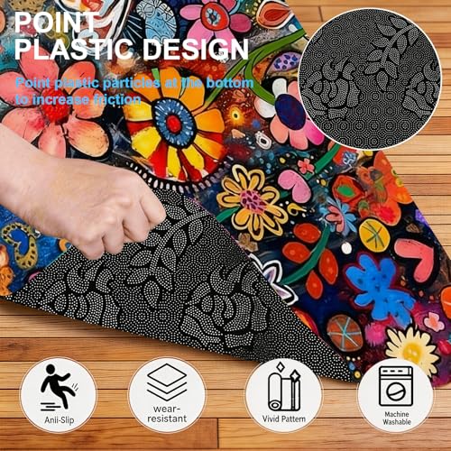 Automotive Floor Mats 5 Pcs, Universal Car Floor Mats,Floral Car Mats, Flower Car Accessory for SUVs/Sedan/Wagons, Durable Protective Mat, Trunk Liner for Families/Travel Enthusiasts - style: Bundle88