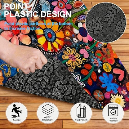 Automotive Floor Mats 5 Pcs, Universal Car Floor Mats,Floral Car Mats, Flower Car Accessory for SUVs/Sedan/Wagons, Durable Protective Mat, Trunk Liner for Families/Travel Enthusiasts - style: Bundle88