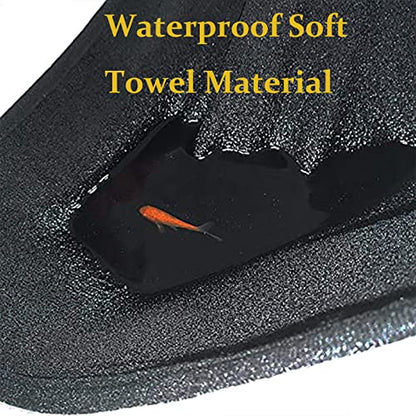 Waterproof Sweating Car Seat Cover for Post Gym Workout, Running, Swimming, Beach and Hiking, Universal Fit Non-Slip Towel Bucket Seat Protector for Cars SUV Trucks, Machine Washable (Black)