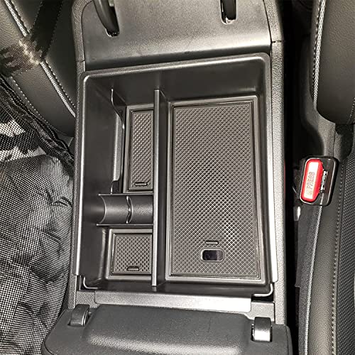 Center Console Organizer Tray Compatible with Hyundai Tucson Limited 2022 2023 2024 Tucson Hybrid Accessories, Automatic Transmission Only,SEL Only for Hybrid SEL,Armrest Secondary Storage Box,Black