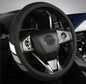 Microfiber Leather Steering Wheel Covers Non-Slip, Breathable 15-16.5 inch Compatible with Toyota 4Runner Tacoma Tundra - color: color-02-gray