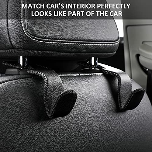 Car Purse Hook, Back Seat Headrest Genuine Leather Hangers Durable Vehicle Organizer Accessory for Hanging Grocery Bags, 4 Pack, Beige - color: Style A - Beige 4 Pack