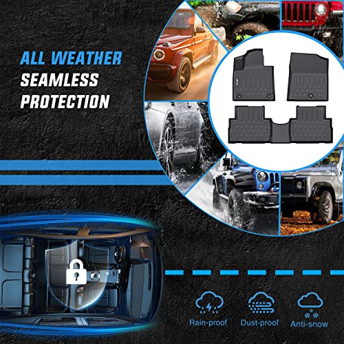Nilight TPE Floor Mats for 2021 2022 2023 Hyundai Santa Fe 5 Seat (Non-Hybrid),All Weather Custom Fit Heavy Duty Floor Liners - color: 2021-2024 Hyundai Santa Fe