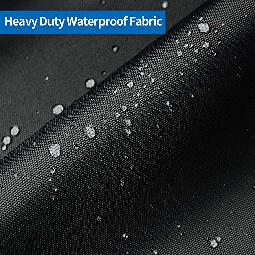 iCOVER Center Console Boat Cover, 600D Heavy Duty Marine Grade Waterproof Tear Resistant Boat Covers, Fits Boats 17'-19' Long Beam Width up to 102", Trailerable Boat Cover with Support Pole, Black