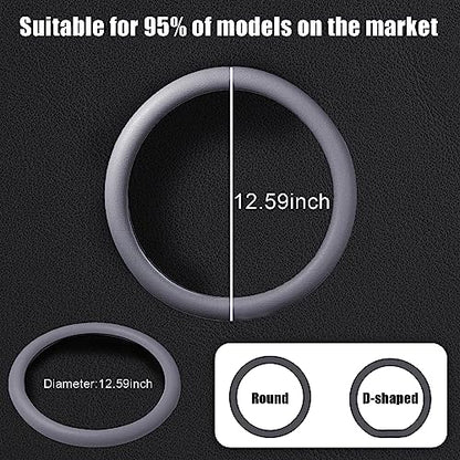 JDDRY Car Steering Wheel Cover,Silicone Steering Wheel Protector,Automotive Steering Wheel Protective Cover,Universal Fit(Gray,1PC) - color: Gray
