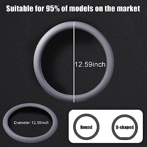 JDDRY Car Steering Wheel Cover,Silicone Steering Wheel Protector,Automotive Steering Wheel Protective Cover,Universal Fit(Gray,1PC) - color: Gray