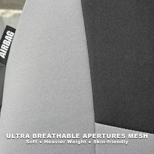 Champlus Car Seat Covers, Breathable and Durable Mesh 2 Front Bucket Seat Covers, Universal Fit Automotive Sedan Cars, SUVs, Trucks, Mini Vans, Airbag Compatible, Easy to Install