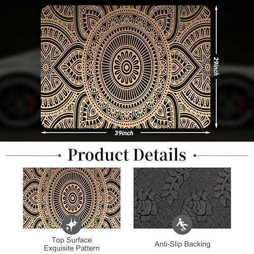 Car Trunk Mat - Universal Size 29" x 39", Bohemian Style Cargo Liner, Car Accessory for SUVs/Sedan/Wagons, Durable Protective Mat, Trunk Liner for Families/Travel Enthusiasts - style: Bohemian style-5