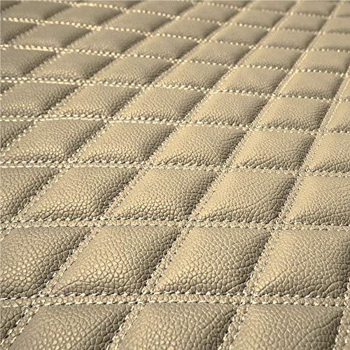 FH Group F16501BEIGE-46 Deluxe Heavy Duty Faux Leather Diamond Pattern Multi-Purpose Beige Automotive Cargo Liner fits most Cars, SUVs, and Trucks, 46 inches - color: Beige, size: 40 x 46 Inches
