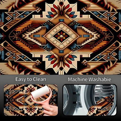 Universal Car Trunk Mat 29" x 39", Retro Bohemian Style All Weather Trunk Protection Cargo Liner, Durable Cargo Mat Rear Trunk Liner, Stylish Vehicle Interior Accessories Suitable for Most Car Models - color: Retro Bohemian Style