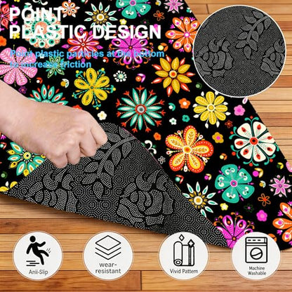 Automotive Floor Mats 5 Pcs, Universal Car Floor Mats,Floral Car Mats, Flower Car Accessory for SUVs/Sedan/Wagons, Durable Protective Mat, Trunk Liner for Families/Travel Enthusiasts - style: Bundle10