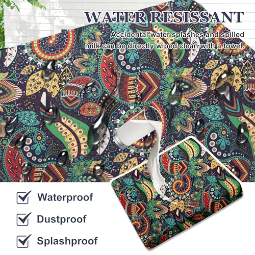Waterproof 3-Piece Patio Sofa Cushion Cover Set - Replacement Covers for Outdoor Wicker Furniture, Bench & Seat Cushions