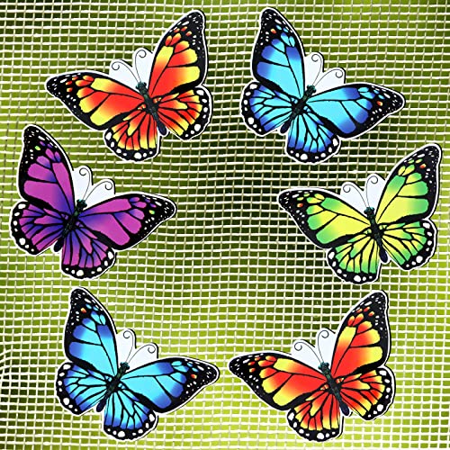 16 Pcs Butterfly Screen Door Magnets Double Sided Screen Door Magnets Stickers Decorative Magnetic Decor for Window Patio Sliding Doors Protector - style: Butterfly
