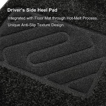 WENNEBIRD Superior Carpet Floor Mats for 2012-2020 Tesla Model S, 0.6-Inch Ultra-Thick, Noise-Reducing, All-Weather Waterproof Anti-Slip – 3-Pc Set - size: 2012-2020 Model S 3-Pc Set