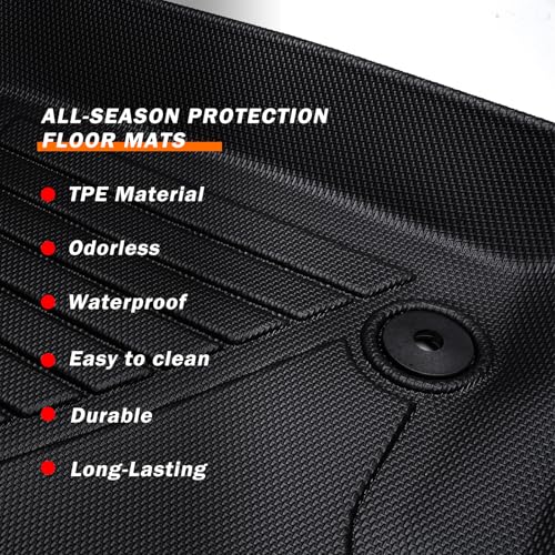 KUST Floor Mats Cargo Mat Set for 2021-2025 2026 Chevy/Chevrolet Suburban & GMC Yukon XL, All Weather Trunk Mat Backrest Mat for Suburban/Yukon XL Accessories TPE Rubber Liners (7 Seater Only) - style: For │ Suburban 7 Seats 2021-2026 │ Full Set
