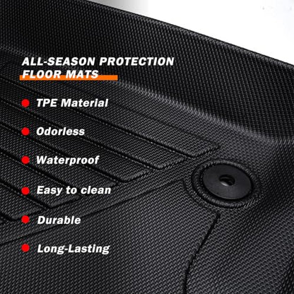 KUST Floor Mats Cargo Mat Set for 2021-2025 2026 Chevy/Chevrolet Suburban & GMC Yukon XL, All Weather Trunk Mat Backrest Mat for Suburban/Yukon XL Accessories TPE Rubber Liners (7 Seater Only) - style: For │ Suburban 7 Seats 2021-2026 │ Full Set