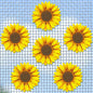 Fabbay 12 Pcs Screen Door Magnets 5.7 Inch Sunflower Double Sided Protector Screen Sticker to Protect Pet People Flexible Magnetic Protector for Sliding Door Window Summer Party Decoration