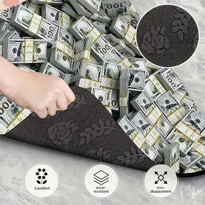 Universal Car Trunk Mat 29" x 39", Banknote Pattern All Weather Trunk Protection Cargo Liner, Durable Cargo Mat Rear Trunk Liner,Stylish Vehicle Interior Accessories Suitable for Most Car Models - color: Banknote Pattern