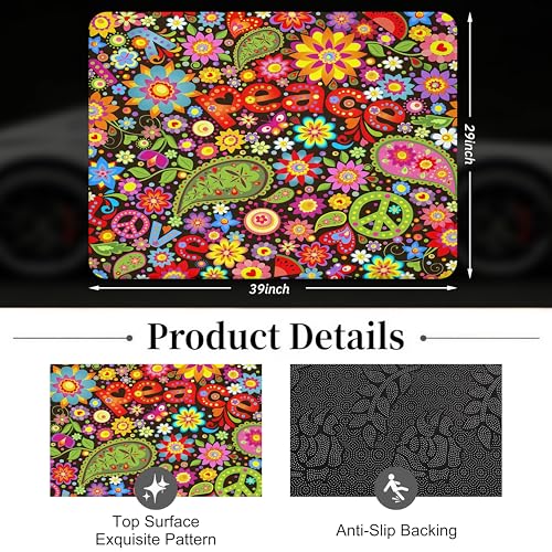 Car Trunk Mat - Universal Size 29" x 39", Floral Pattern Cargo Liner, Car Accessory for SUVs/Sedan/Wagons, Durable Protective Mat, Trunk Liner for Families/Travel Enthusiasts (Flowers-2) - style: flowers-2